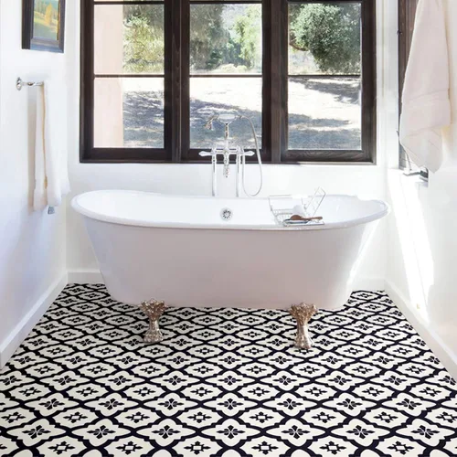 Vista 3 de FloorPops FP2480 Comet - Azulejos adhesivos para el suelo, color negro