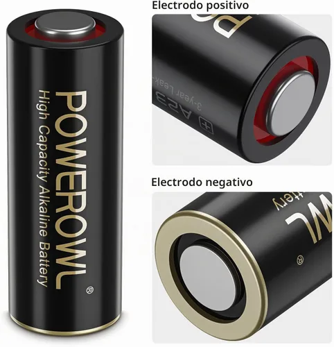 Vista 5 de POWEROWL Paquete de 6 baterías A23 de alta capacidad, alcalinas premium 21/23 23A 12V
