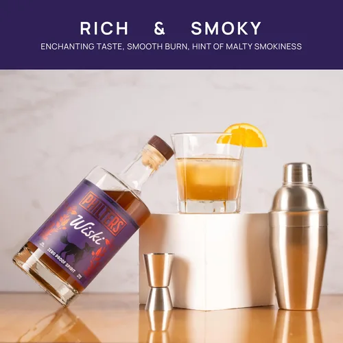 Vista 3 de Philters Wiski sin alcohol, alcohol de whisky a prueba cero, bebida alternativa hecha en Estados Unidos, todos los sabores naturales, 25 onzas