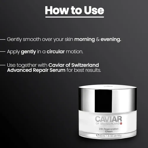 Vista 5 de Crema hidratante facial Caviar Regenerate – Crema antienvejecimiento para manchas de envejecimiento, tratamiento facial con ácido hialurónico