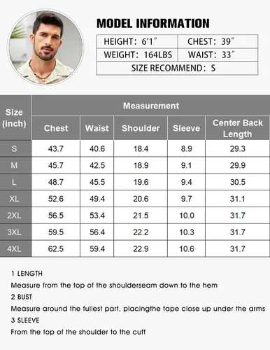 Vista 5 de COOFANDY - Camisas hawaianas de algodón y lino, florales, tropicales, con botones, para hombre