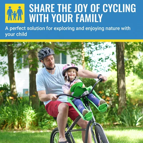 Vista 7 de iBert Asiento infantil montado en la parte delantera con montaje patentado para una instalación fácil y segura, asiento de bicicleta para niños