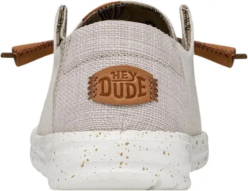 Vista 5 de Hey Dude Wendy - Zapatos de lona lavada para mujer Mocasines con cordones para mujer cómodos y ligeros