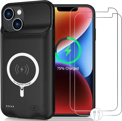 Vista 8 de Funda de batería para iPhone 8/7/6S/6/SE 2020/SE 3, 10000mAh Funda protectora de carga portátil recargable compatible con iPhone 8/7/6S/6/SE 2020/SE
