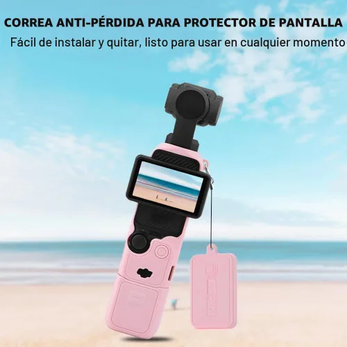 Vista 6 de Funda de silicona Pocket 3 para DJI Osmo Pocket 3, Estuche Protector Protector de Lente Manga Resistente a Arañazos Compatible con DJI OSMO Pocket 3