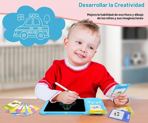 Vista 8 de Rylai Juguetes para Niños Pequeños Tarjetas Flash Parlantes, Recursos de Aprendizaje de Kindergarten 510 Palabras Visuales con Tableta de Dibujo