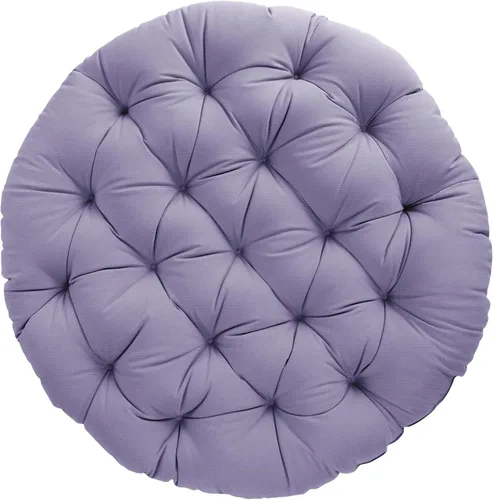 Vista 29 de Sorra Home - Cojín con mechones Papasan - Cojín redondo cómodo para silla Bucket & Moon - Cojín de piso con espuma suave para muebles