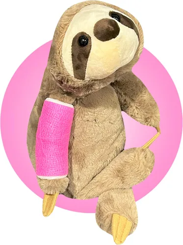 Vista 3 de Animal de peluche con yeso, regalo personalizado para niños con brazos o piernas rotos, regalo de brazo roto para niños y niñas, elige tu