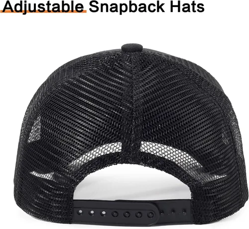 Vista 4 de Gorra de béisbol bordada ajustable para hombre, gorra de béisbol bordada con malla transpirable, parche cuadrado, gorras para mujer