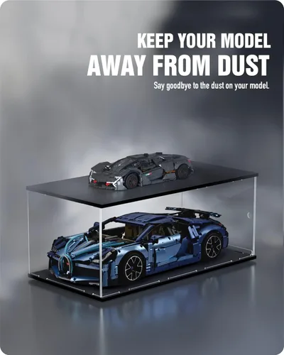 Vista 4 de Nifeliz Caja de exhibición de acrílico para modelos grandes a escala 1:8, organizador y almacenamiento de autos de juguete de construcción, regalos