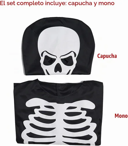 Vista 6 de EraSpooky - Disfraz de esqueleto de Halloween para hombre