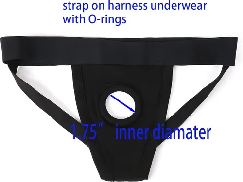 Vista 3 de Ropa interior con arnés con correa, arnés con correa para ropa interior sin tirantes para hombres y mujeres