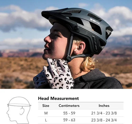 Vista 4 de Cascos de bicicleta de montaña Sena M1 / M1 EVO con intercomunicador Bluetooth y de malla de comunicaciones inteligentes