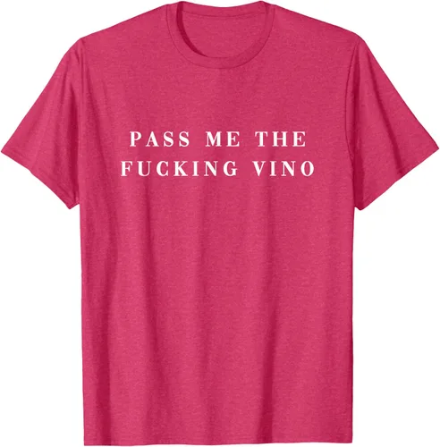 Vista 21 de Pásame el maldito Vino. Camiseta divertida con texto en inglés «Wine nice lettering AM PM Fun»
