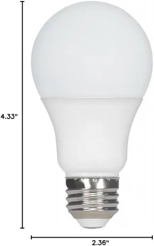 Vista 5 de Satco Bombilla LED A19 11402 de 5.8 W, repuesto de 40 W, blanco cálido 2700 K, 450 lúmenes