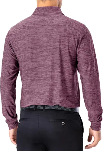 Vista 22 de NAVISKIN Camisas polo para hombre, de secado rápido, UPF 50, manga larga y corta, que absorben la humedad