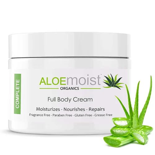Vista 8 de Crema facial orgánica de aloe vera y crema hidratante corporal, loción natural de aloe vera con aceite de vitamina E, vitamina C, crema de retinol