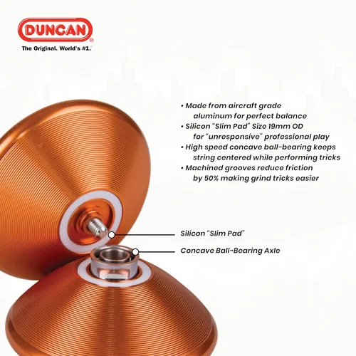 Vista 3 de Duncan Toys Echo 2 - Yoyó [negro], sin respuesta de nivel profesional, rodamiento cóncavo