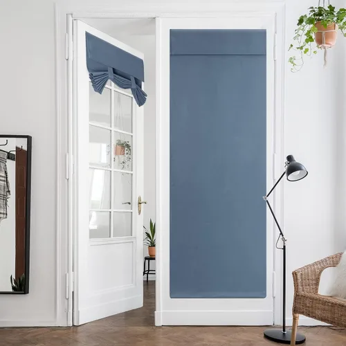 Vista 74 de HOMEIDEAS Cortinas Opacas para Aula para Puerta Principal, Cubierta de Ventana de Puerta de Aula, Persianas de Privacidad con Aislamiento Térmico