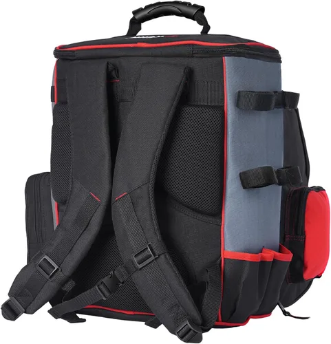 Vista 8 de KUNN Mochila de soldadura con bolsa desmontable para casco Rojo