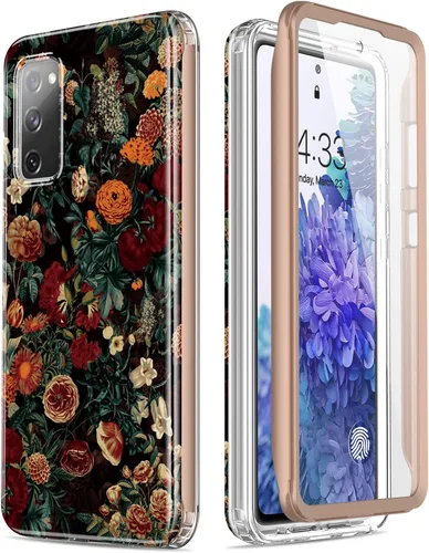 Vista 21 de Esdot Funda compatible con Samsung Galaxy S20 FE con protector de pantalla integrado, con diseño de moda para mujeres y niñas, funda protectora