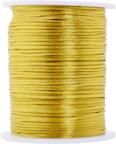 Vista 94 de Mandala Crafts Cordón de satén de cola de rattail de 0.02 in para nudos chinos de macramé