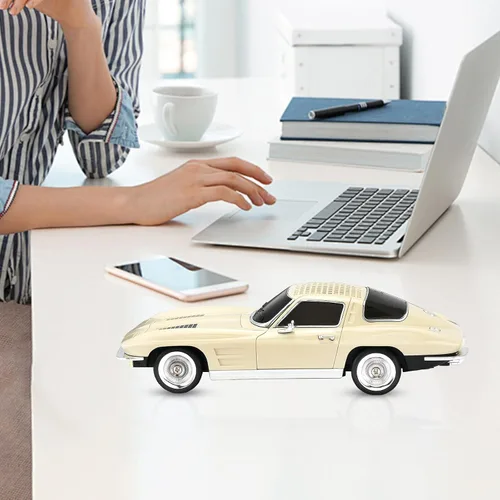 Vista 6 de WSTER WS-1969 Retro Sports Car Bluetooth Replica Altavoz - Modelo inalámbrico portátil con sonido HD, emparejamiento estéreo TWS, radio FM