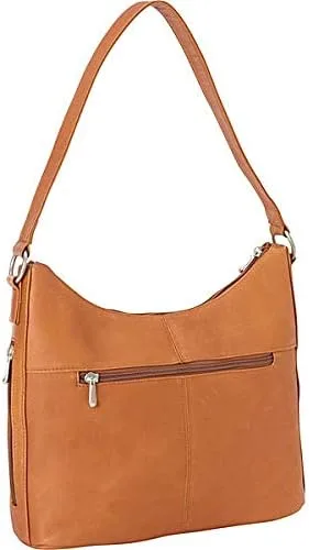 Vista 4 de Le Donne Bolso de hombro Bella Hobo de cuero, 12.5" x 10" x 2.5" - Hardware antiguo
