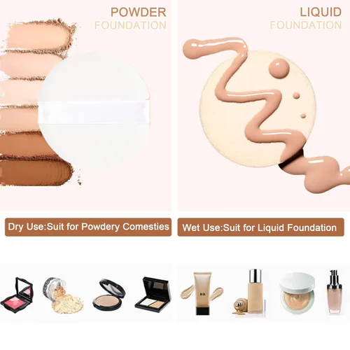 Vista 3 de Luckycivia - 30 piezas de 2.2 pulgadas de polvo cosmético, herramienta de maquillaje de base de esponja suave, esponja de base BB Cream esponja