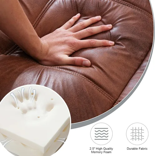 Vista 3 de Sofá cama de futón convertible, sofá futón de espuma viscoelástica, sofá cama tipo futón, sofá cama pequeño moderno con respaldo dividido para sala