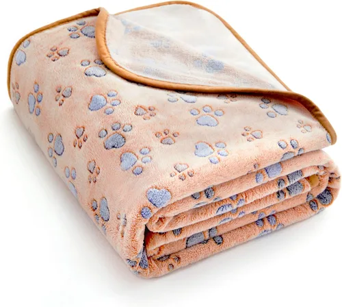 Vista 13 de Allisandro Manta de lujo para perro, 350 GSM, manta de forro polar de microfelpa súper mullida para perros y gatos pequeños, medianos y grandes
