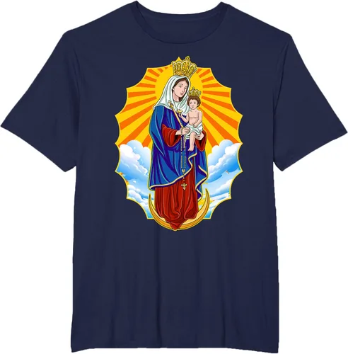 Vista 44 de Chinita Chiquinquira Venezuela Maracaibo Virgen Chiquinquira Chinita Zulia Camiseta negra