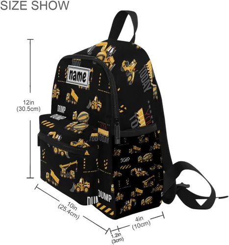 Vista 3 de Mochilas para niños, Excavadora Tractor Coche, Mochilas Daypack