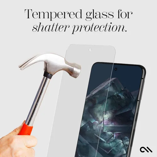 Vista 5 de Case-Mate Protector de pantalla para Google Pixel 8 Pro Ultra de 6.7 pulgadas, vidrio templado antiarañazos con protección contra roturas 5x, vidrio