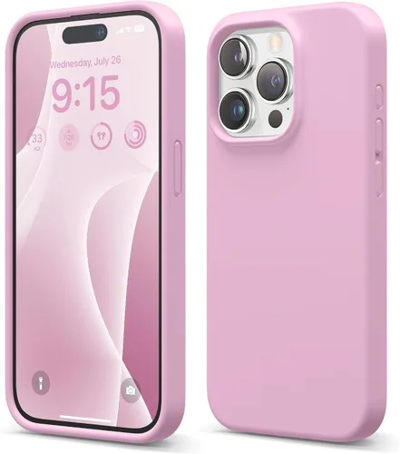 Vista 21 de elago Compatible con Funda para iPhone 15 Pro, funda de silicona líquida, funda protectora de cuerpo completo, a prueba de golpes, funda delgada