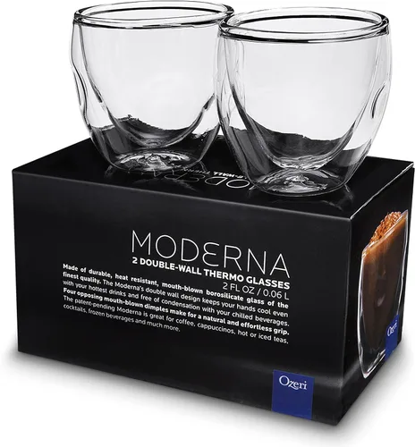 Vista 3 de Moderna Artisan Series - Vasos de chupito de doble pared de 2 onzas