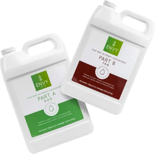 Vista 7 de ENVY Alimento hidropónico para plantas A y B - Nutrientes líquidos de dos partes para plantas de interior/exterior - Suelo, Coco, Hidroponía, DWC
