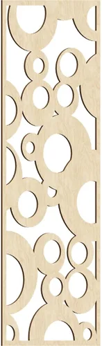 Vista 67 de 9 3/8"W x 24 3/8"H x 1/4"T Farwell Decorativos Paneles de Pared de Madera Calado, Hickory