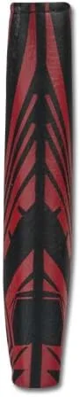 Vista 4 de Cartera plegable de tatuaje polinesio para hombre, cuero genuino, arte de tatuaje de tiburón "Mano" por Kuaika Quenga de NAKOA, Negro con tatuaje