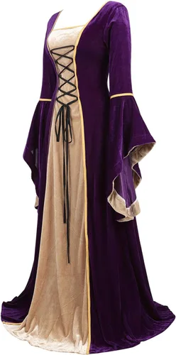 Vista 77 de Kranchungel - Vestidos renacentistas de estilo medieval/irlandés/campesino para mujer; disfraz de hada, para bailes