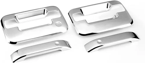 Vista 3 de Cubierta de manija de puerta cromada para Ford F-150 2004-2014 modelo de 2 puertas sin teclado