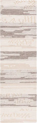 Vista 3 de Martha Stewart x Safavieh Colección de alfombras de área, alfombra de 8 pies, natural y marrón, lana hecha a mano, ideal para sala de estar