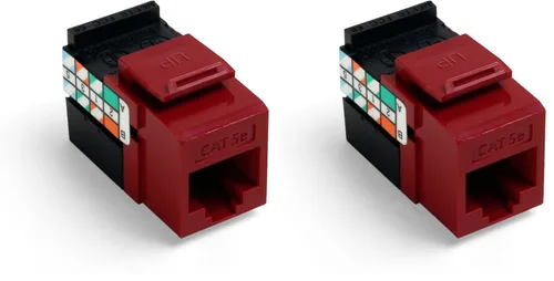 Vista 21 de Leviton Adaptador QuickPort de 8 cables Cat 5e, enchufe Jack, paquete de 10, 5G108-AW5, blanco