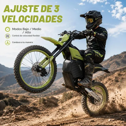 Vista 5 de X-PRO Drax - Motocicleta eléctrica de 5000 W, motor de tracción media, velocidad máxima de 55 Mph, 72 V 30 AH Bttery con rango máximo de 60 millas