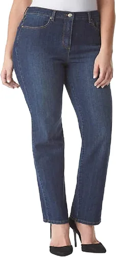 Vista 42 de Gloria Vanderbilt - Pantalones de mezclilla Amanda clásicos de tiro alto y pierna cónica petite para mujer Begonia Bloom