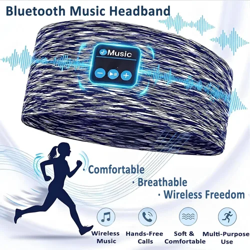 Vista 2 de Auriculares inalámbricos para dormir de lado Azul