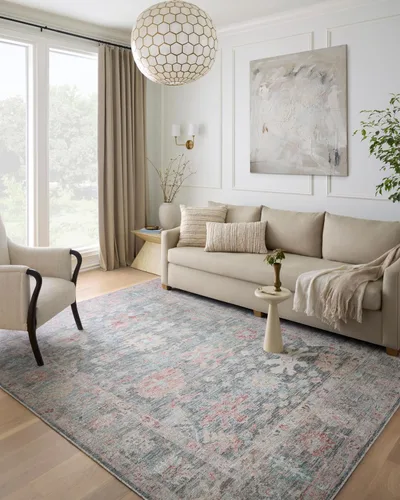 Vista 15 de Loloi Elysium Collection ELY-03 - Alfombra de área carbón/multi de 7'-6" x 9'-6