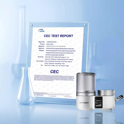 Vista 5 de Vortopt Filtro de agua de bloque de carbono para grifo de fregadero, filtro de agua certificado NSF/ANSI 42, con pantalla y capacidad de 400 galones.