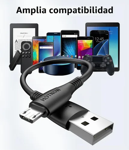 Vista 7 de Cable micro USB corto de 6 pulgadas, paquete de 3, cable USB a micro