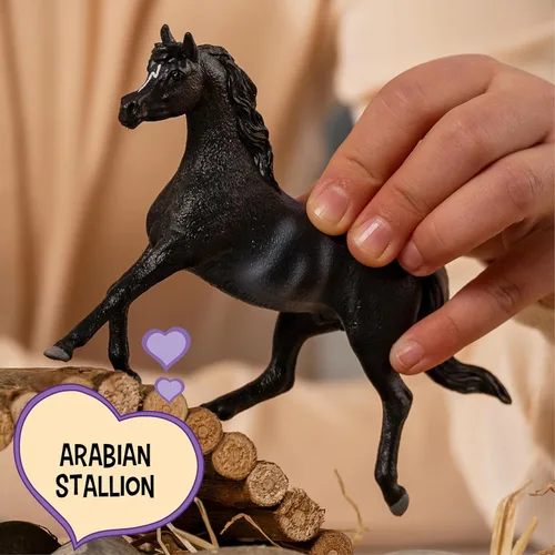 Vista 2 de Schleich Horse Club - Figura de semental árabe Rabicano - Figuras de poni para niñas y niños - Juguetes para niños a partir de 5 años